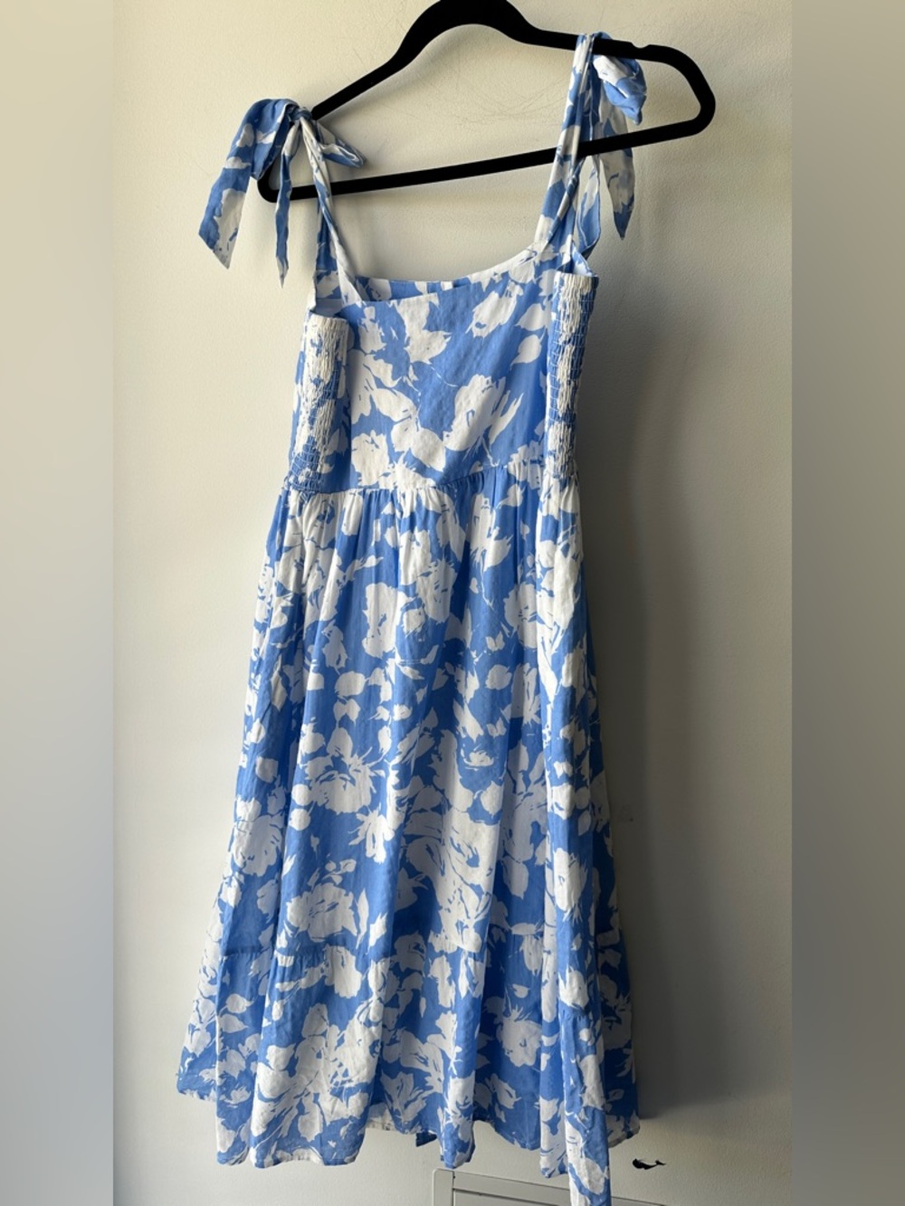 Hyacinth House, Blue Watercolor Midi Dress P2P 17”, Size S | 213 - Picture 4 of 5